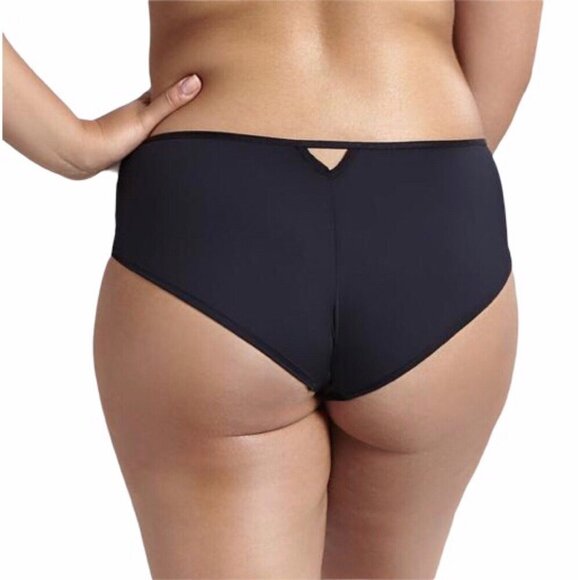 Sculptresse By Panache Size 22/4XL Black Dionne Contrast Panel Brief Panty NWT‎ - Picture 3 of 4